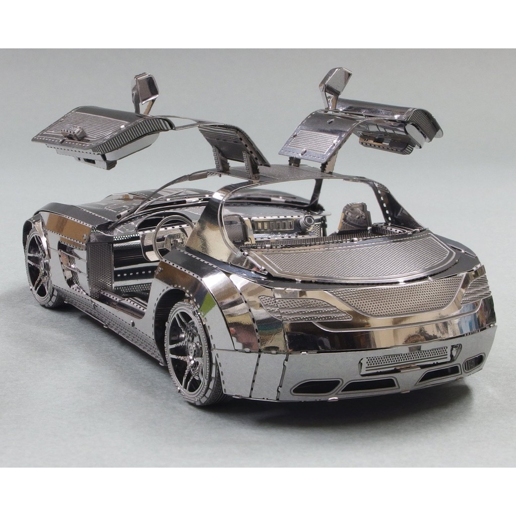 Mô Hình 3D Kim Loại Lắp Ráp Siêu xe Mercedes Benz SLS AMG GT - Chưa Lắp