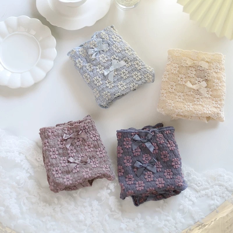 Quần Lót Nữ Cotton Thông Hơi Ngàn Hoa Siêu Đẹp Co Giãn Mặc Thoải Mái Mainia Shop