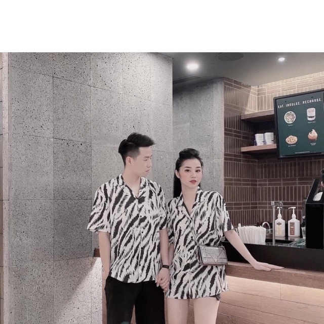 Áo sơ mi đôi cổ vest