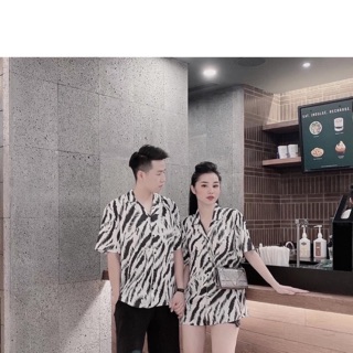 Áo sơ mi đôi cổ vest