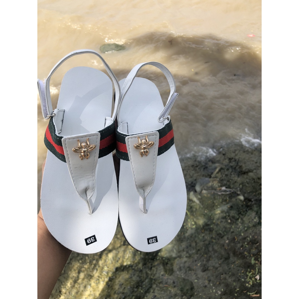 sandal đồng nai xăng đan nữ ( đế trắng quai trắng phối dù ) size từ 35 nữ đến 42 nữ