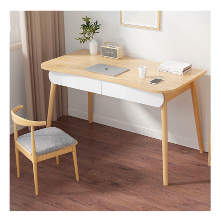 💥Ảnh thật💥 Bàn làm việc giá rẻ dài 1m có 2 ngăn kéo, bàn làm việc đẹp BGA016