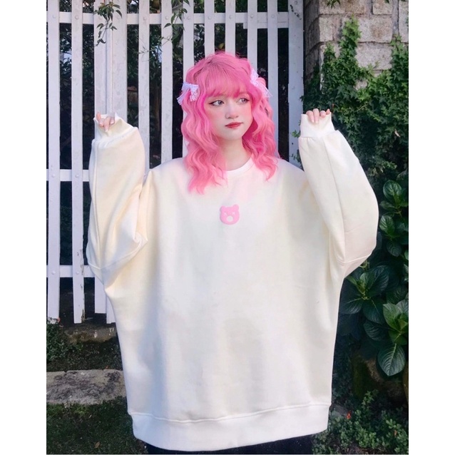 AITHERSTUDIO-Áo nỉ Sweater Bear Donut form rộng Unisex | WebRaoVat - webraovat.net.vn