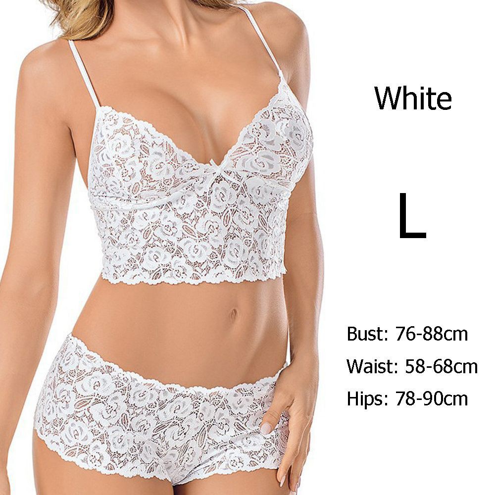 Set Áo Lót + Quần Lót Phối Ren Hoa Thiết Kế Quyến Rũ