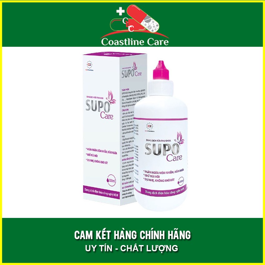 Dung Dịch Rửa Phụ Khoa SUPO Care (Chai 330ml) - Ngừa Viêm Nhiễm, Nấm Ngứa - Coastlinecare Pharmacy