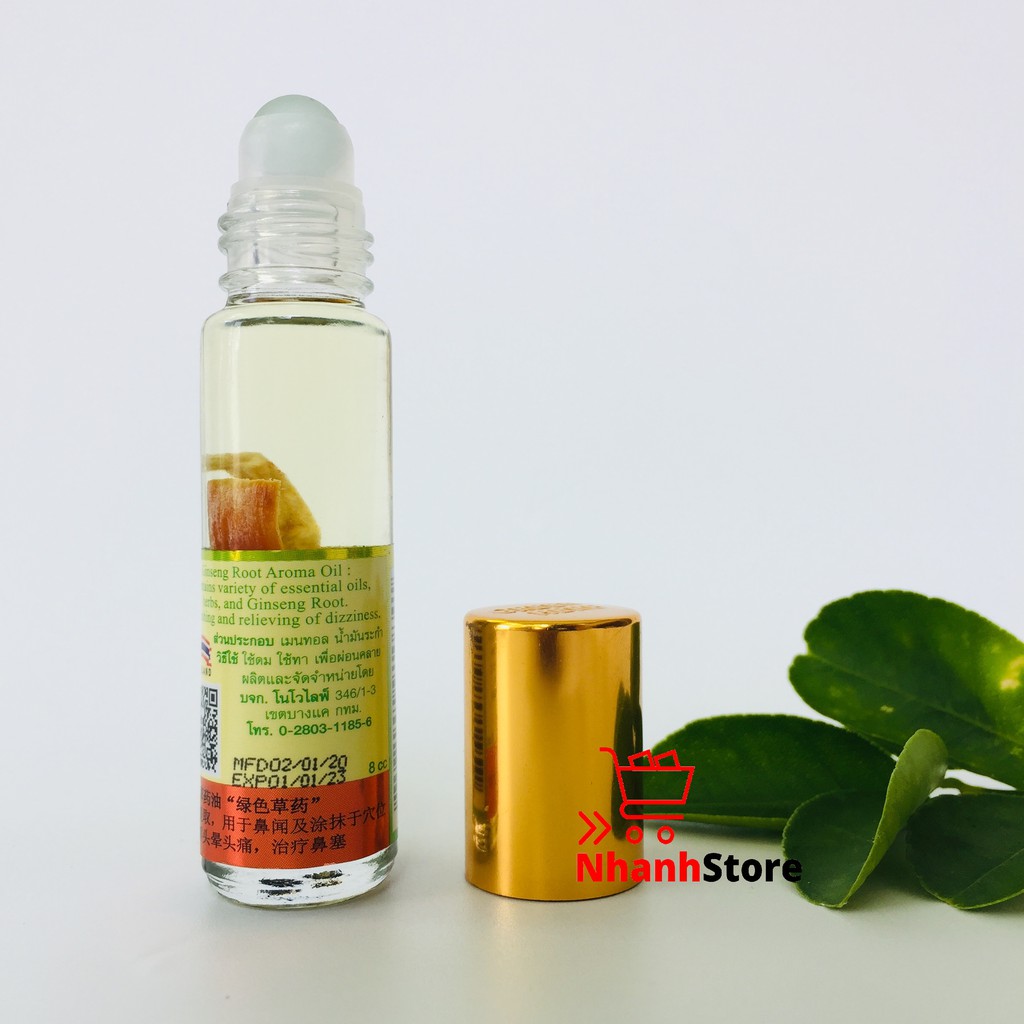 Dầu gió thảo dược Green Herb Oil 8ml Thái Lan
