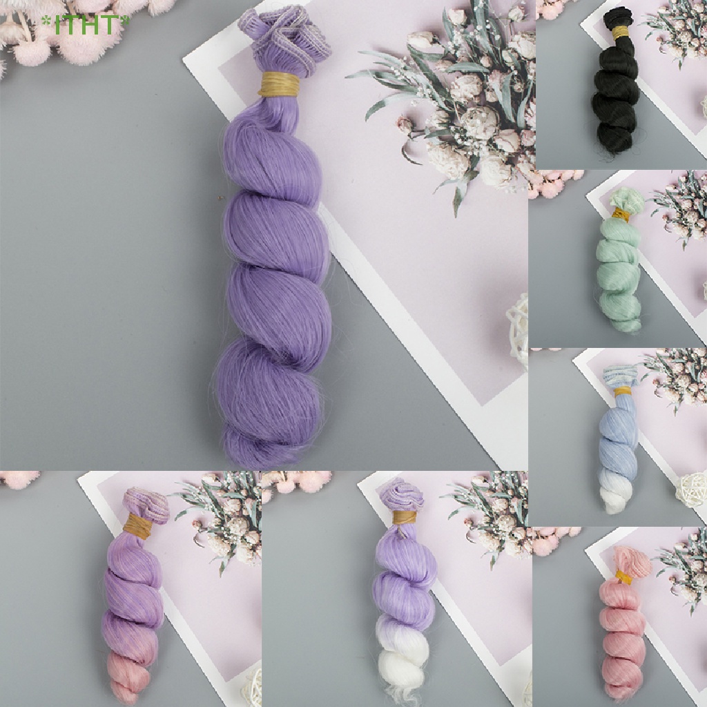 Tóc Xoăn Giả 15cm * 100cm Cho Búp Bê BJD 1 / 3 1 / 4 1 / 6