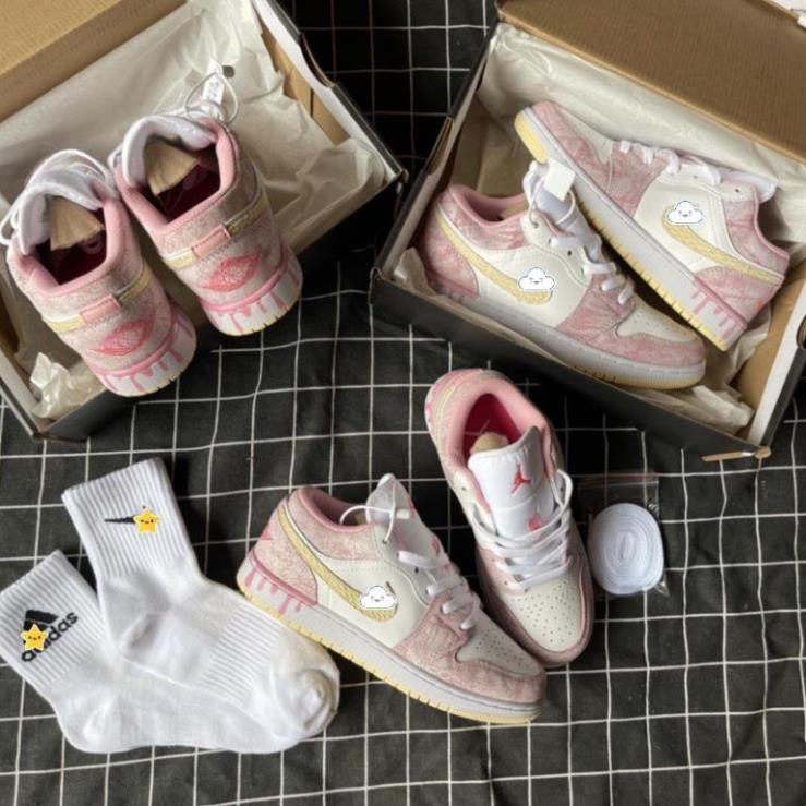 Giày Thể Thao Nữ Jordan 1 Low Hồng Vảy Sơn, JD Hồng Cam Các Mẫu cực hot cho Nữ Full Box 2021 | BigBuy360 - bigbuy360.vn
