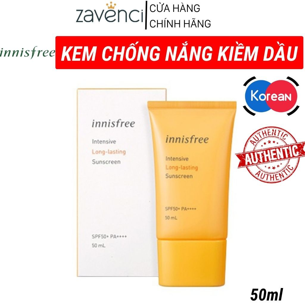 Kem Chống Nắng INNISFREE Chống Nắng Kiềm Dầu 3 Trong 1 Intensive Triple-Shield Sunscreen SPF 50+/PA++++ (10ml - mini)