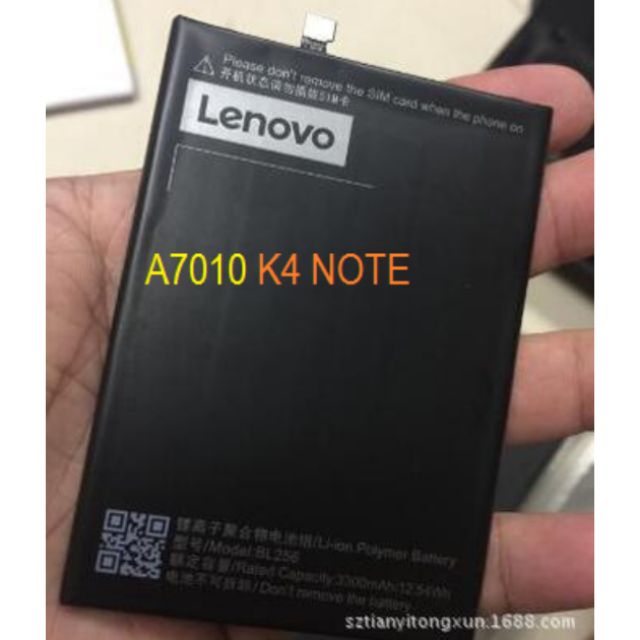 Pin zin Lenovo BL-256 cho A7010, K4 Note - Bảo hành 6 tháng /Sỉ Ốp