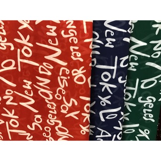 Vải voan chi font họa tiết chữ