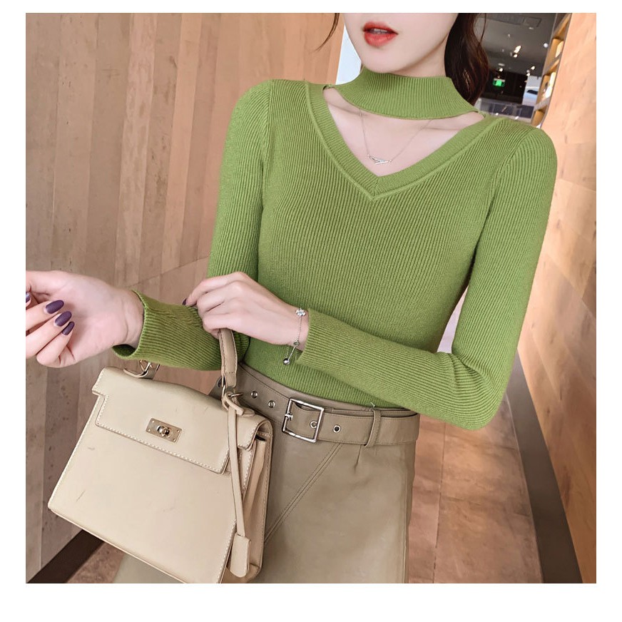 ÁO LEN NỮ CỔ V MẪU HOT NHẤT 2019