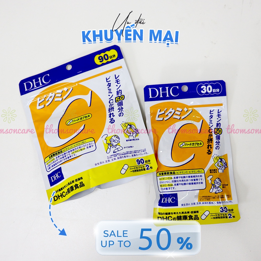 Viên uống Vitamin C DHC -  Bổ sung Vitamin C sáng mịn da từ bên trong, giảm thâm mụn cho nam nữ dậy thì