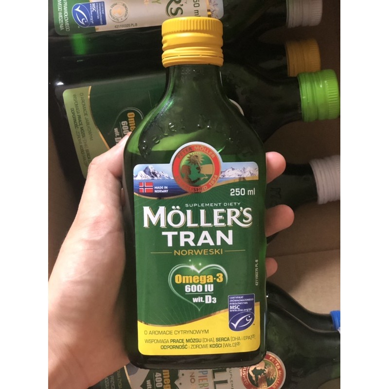 Dầu gan cá tuyết Omega 3 Mollers Tran 250ml đủ vị