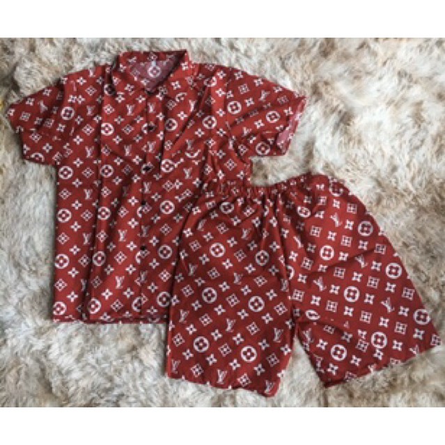 [XẢ HÀNG] Bộ ngủ lụa pizama đùi nam nữ | BigBuy360 - bigbuy360.vn