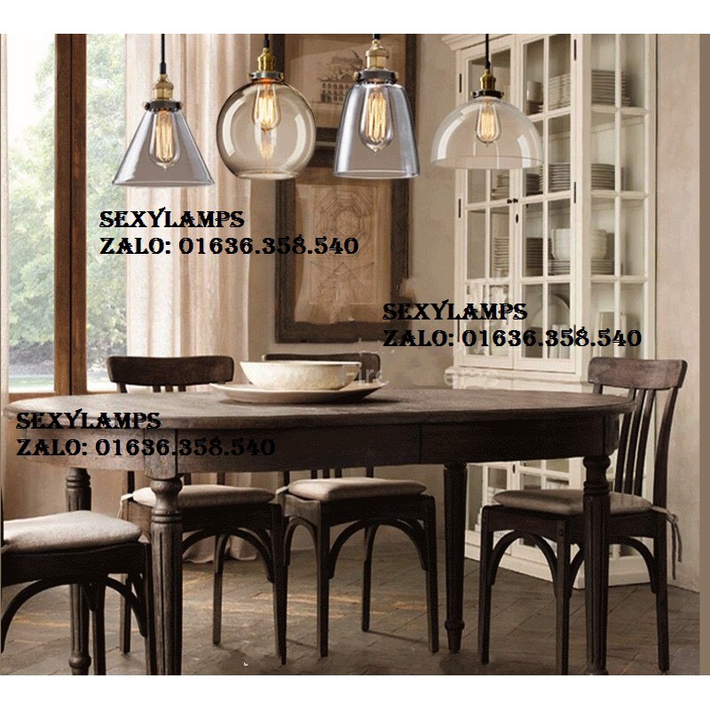 ĐÈN THẢ THỦY TINH (GIÁ KÈM BÓNG LED EDISON ST64_4W_TTT NHƯ HÌNH)