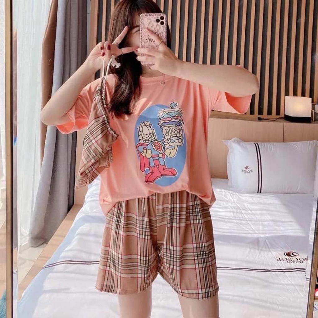 [Sẵn] Đồ bộ ngắn,  đồ mặc ở nhà Quảng Châu, pijama thoáng mát, mịn, họa tiết dễ thương | BigBuy360 - bigbuy360.vn