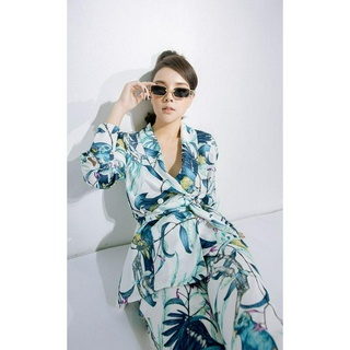 Áo blaze cổ sam đai eo Q5423 CCHAT