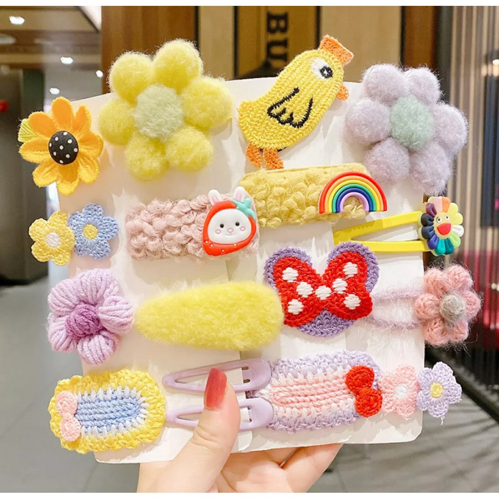 Set 8 kẹp tóc xinh xắn - UniLabel