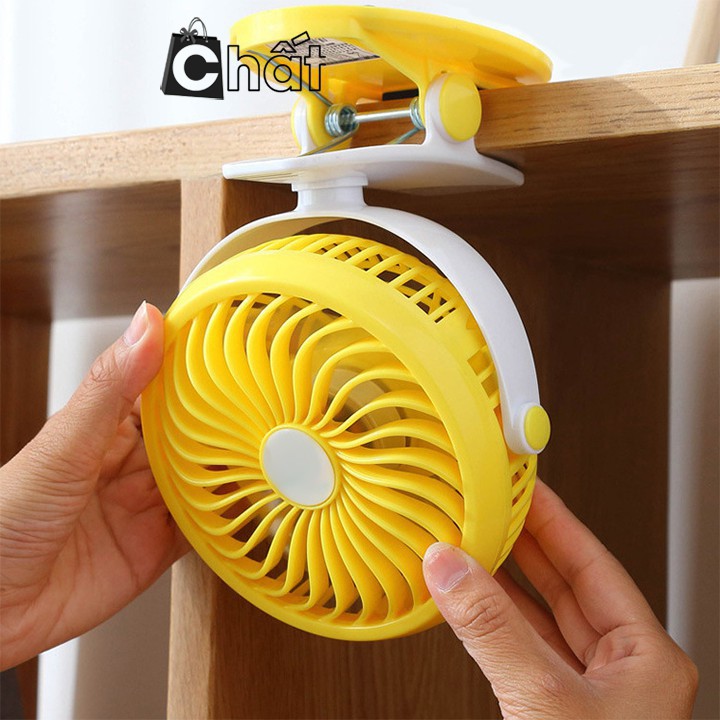 Quạt Sạc Pin Tích Điện F168 Chân Kẹp Bàn Kẹp Xe Đẩy Xoay 360 Độ, 3 Tốc Độ Gió, Màu Sắc Đa Dạng Sử Dụng An Toàn | BigBuy360 - bigbuy360.vn