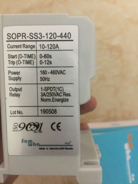 SAMWHA-DSP Rơle bảo vệ động cơ  SOPR-SS3