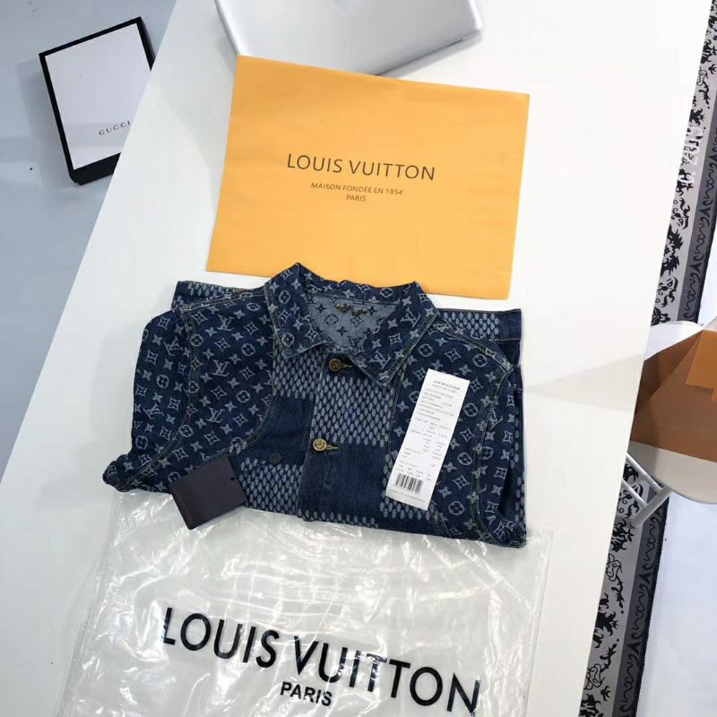 Áo khóa jeans thời trang LV Nigo Human Virgil