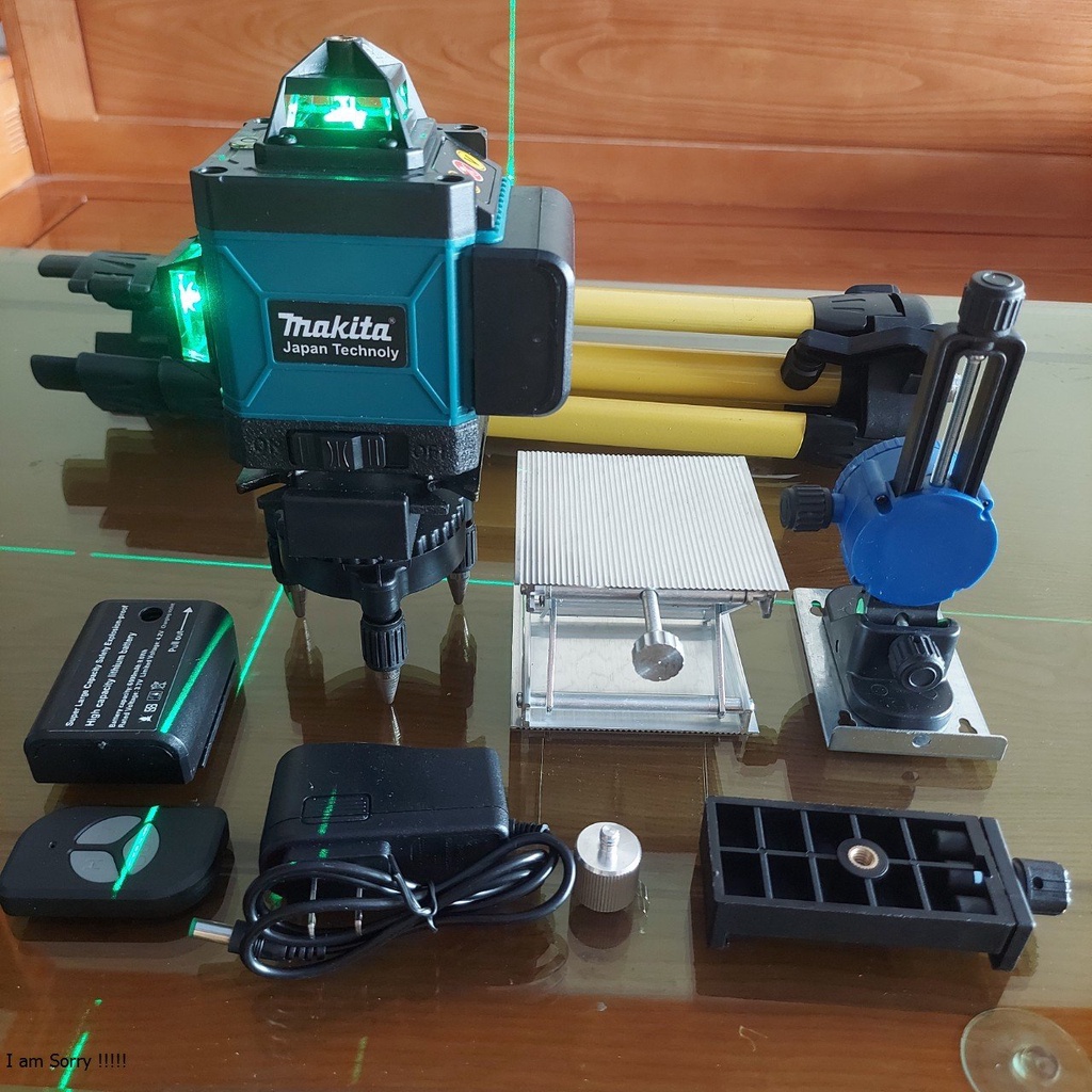 MÁY CÂN MỰC LASER 16 TIA MACAN 2 PIN - QUAY 360 ĐỘ CÓ ĐIỀU KHIỂN TỪ XA -TẶNG BỘ TỪ HÍT TREO TƯỜNG ,TẶNG CHÂN DÀI 1,2M