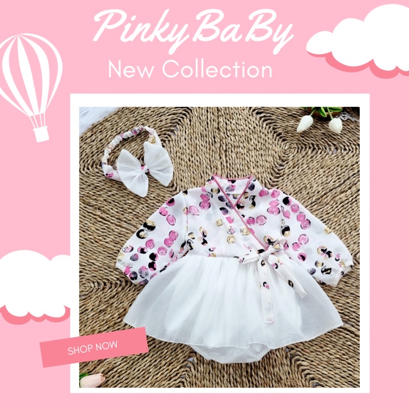 Body Váy Hanbok Ngọc Tím Mẫu Mới Cho Bé Gái 0-12 Tháng, Váy Thôi Nôi, Đầm Đầy Tháng, Bodysuit Sơ Sinh