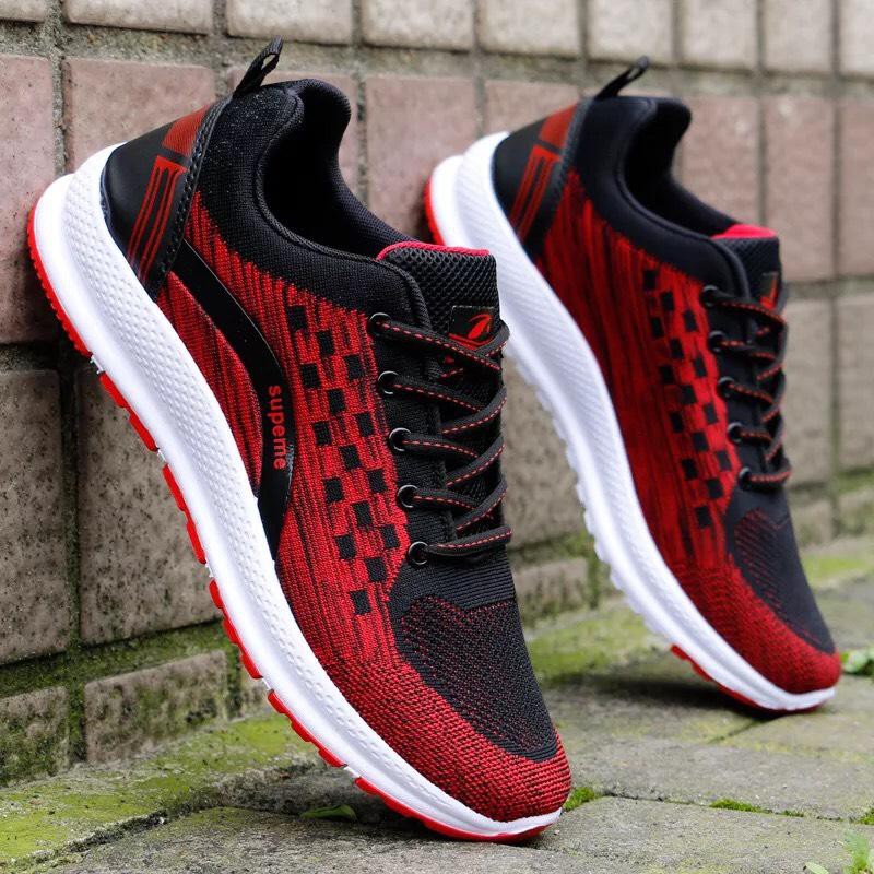 Giày thể thao sneaker nam cao cấp giả da đế chống trơn và cực nhẹ 2 màu mới nhất 2020