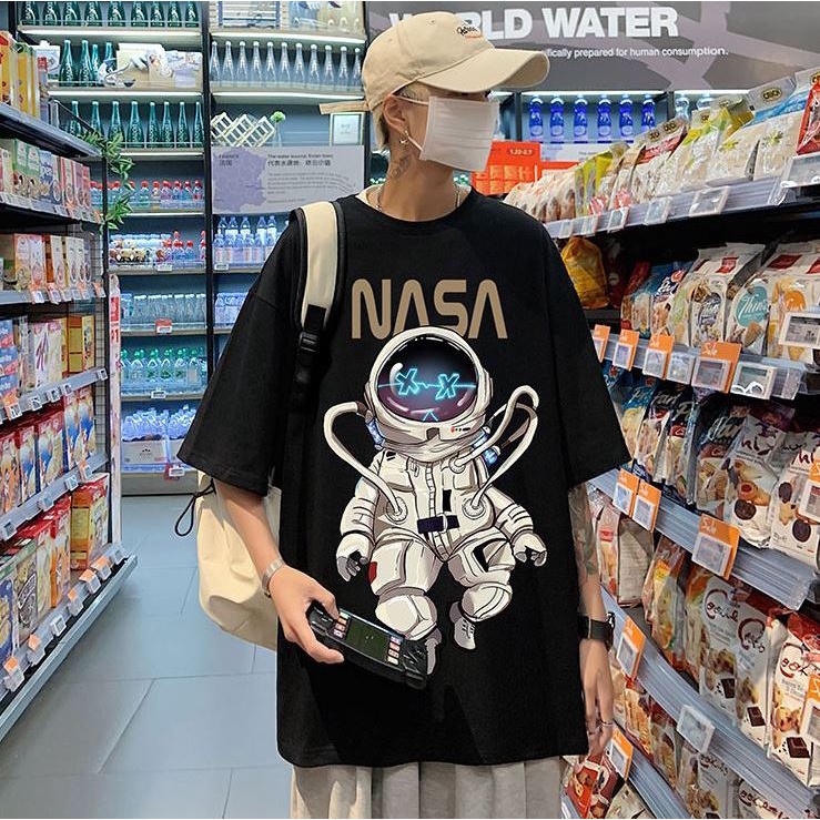 ÁO THUN, ÁO PHÔNG TAY LỠ NAM NỮ UNISEX OVERSIZE, ÁO PHÔNG FORM RỘNG PHI HÀNH GIA NS D67 moonzshop | BigBuy360 - bigbuy360.vn