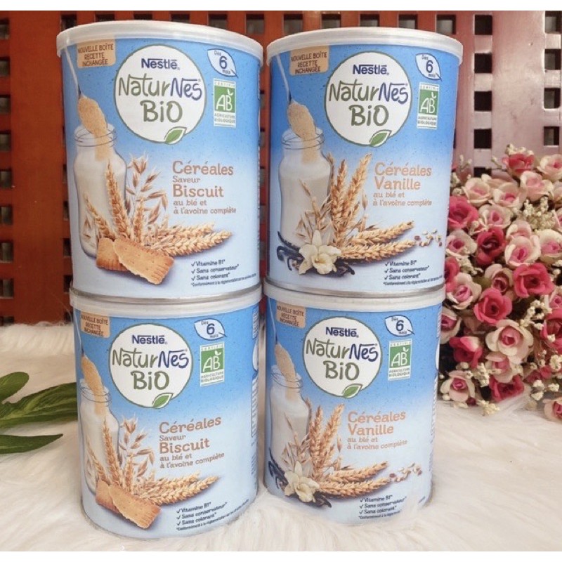 [Hàng Air]Bột lắc pha sữa hữu cơ Nestle Naturnes Bio 240g