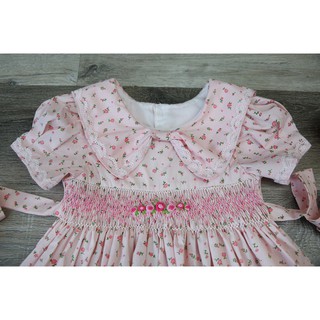 ĐẦM SMOCK NƠ HỒNG
