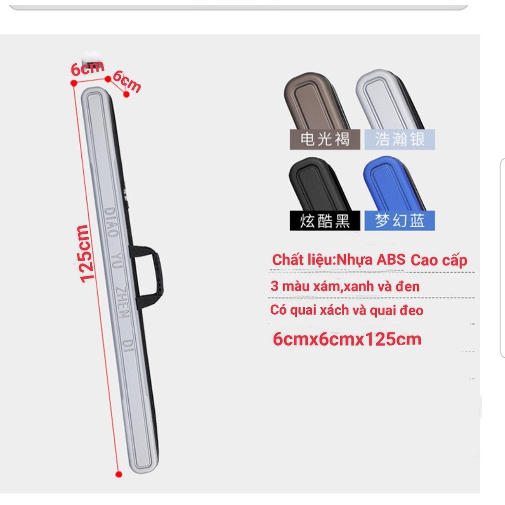 Bao Đựng Cần Câu Cá ABS Cứng  Dài 1m25 Có Chân Chống