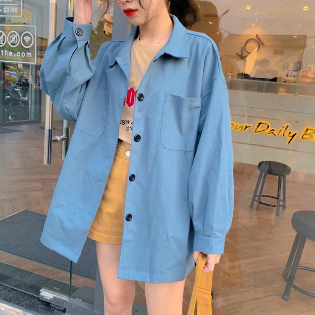 Áo khoác KAKI SIMPLE màu ĐEN/BE/HỒNG/XANH ❤️Freeship❤️ Nam nữ unisex