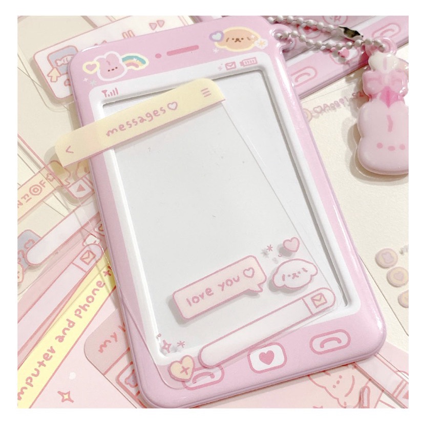 Miếng trang trí ảnh, card idol hình điện thoại - Phone Frame Okiki