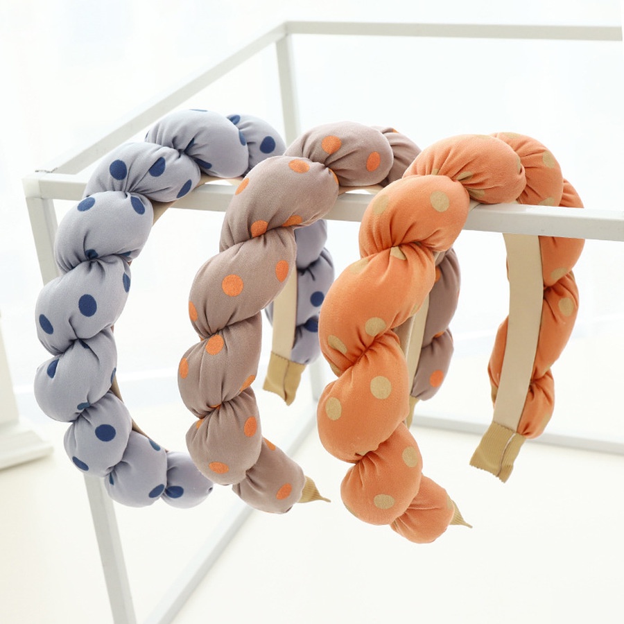 Băng Đô Cài Tóc Họa Tiết Chấm Bi Thời Trang Hàn Quốc Cho Nữ