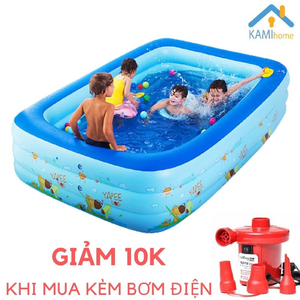 Bể bơi cho bé, hồ bơi 3 tầng đủ kích cỡ có đáy chống trượt cho trẻ