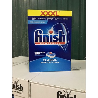 Viên rửa bát Finish Classic 100 viên + Tặng viên dùng thử
