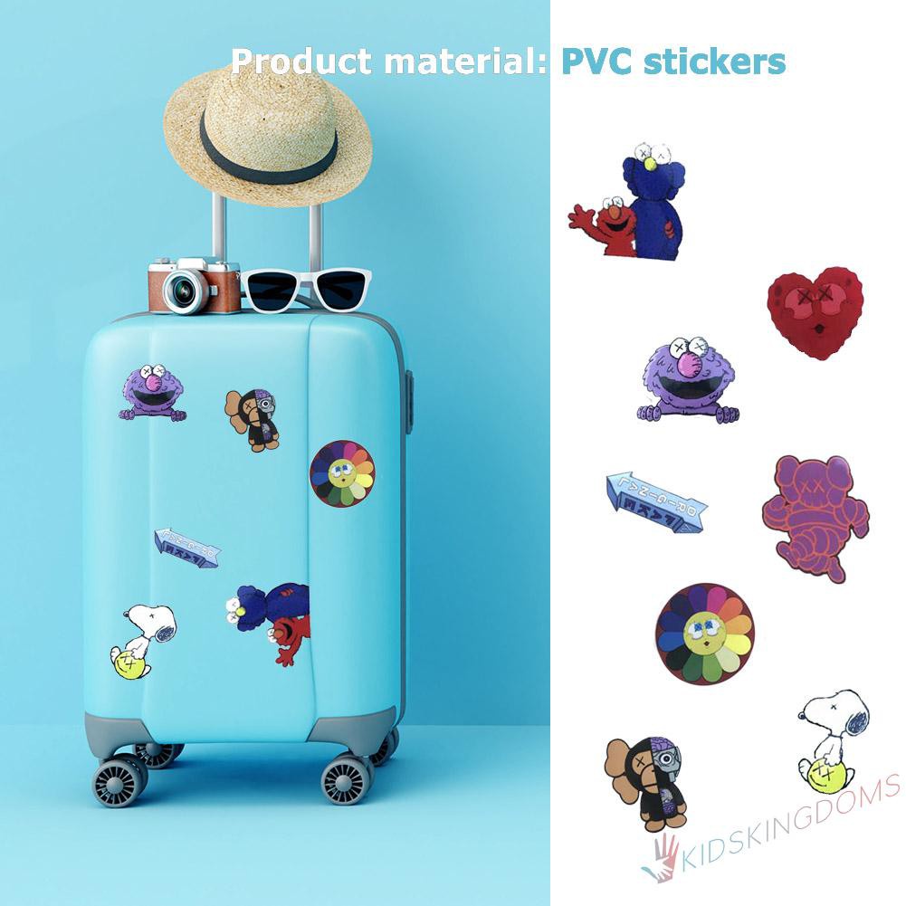 【Big Sale】64pcs Cartoon Car Trolley Case Sticker Waterproof Luggage Notebook Decals