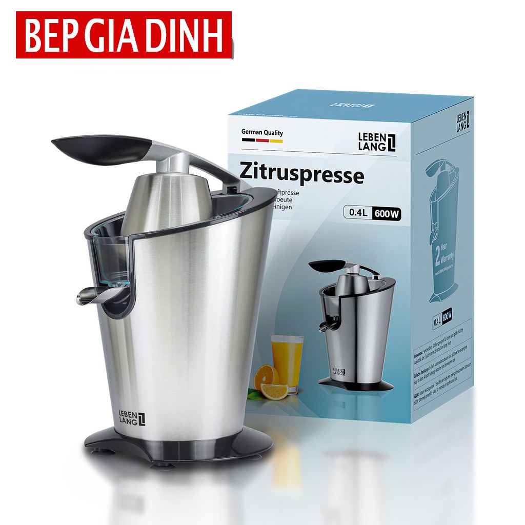 Máy vắt cam ép cam chính hãng LEBENLANG của Đức bằng inox cao cấp bảo hành 24 tháng - LBC388