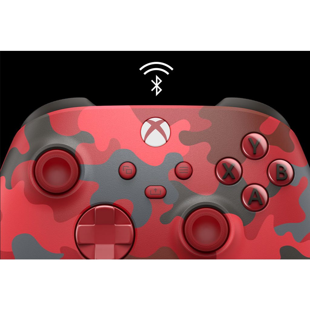 Tay Cầm Xbox One X / Xbox Seri X Chính Hãng Màu Đỏ Camo Daystrike Camo + Dây Cáp Cable Type-C Xịn | Shoptaycam