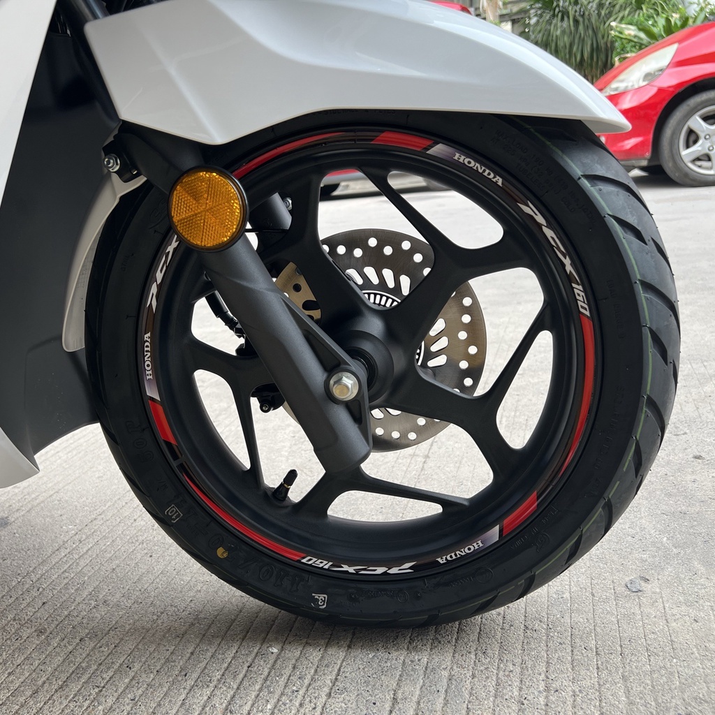 Miếng Dán Phản Quang Trang Trí Bánh Xe Mô Tô Honda PCX 160