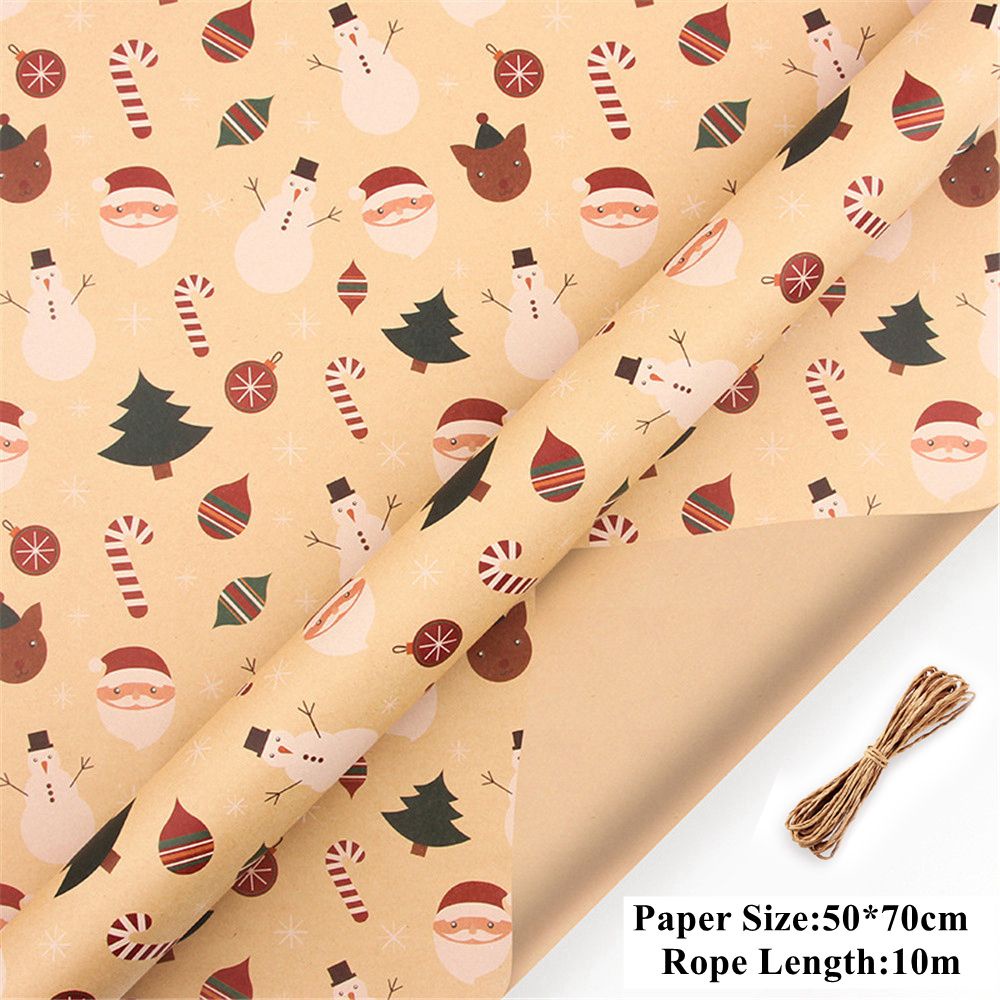 Giấy gói quà thủ công DIY họa tiết giáng sinh có thể tái sử dụng