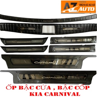 Ốp bậc cửa , nẹp vước chân , ốp bậc cốp kia carnival 2022-2023