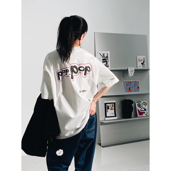 ÁO POPPOP BUBLLE LOGO TSHIRT CREAM,BLACK,WHITE