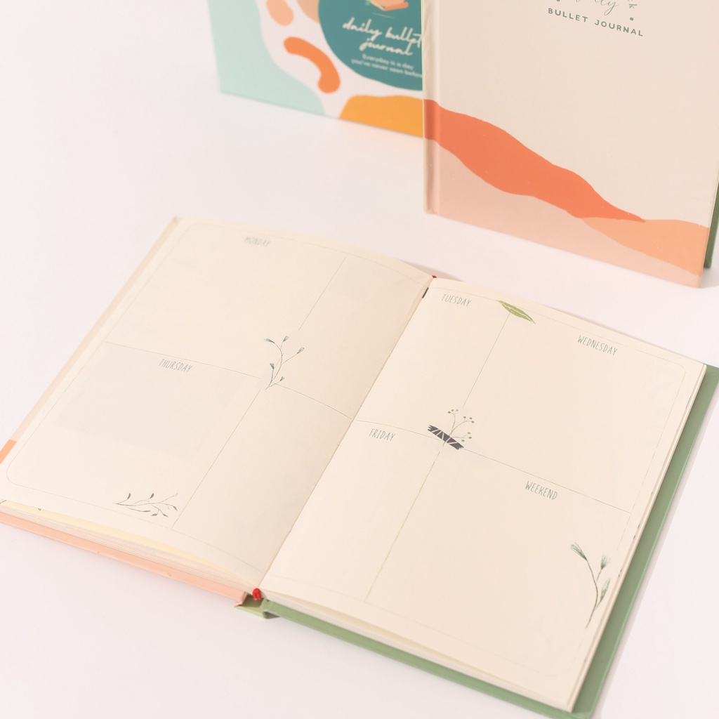 Sổ Crabit Playful Daily Bullet Journal - Sổ in sẵn layout Bullet Journal 12 tháng, in màu
