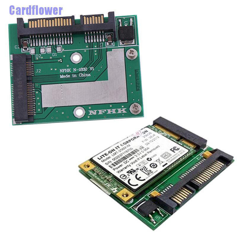 Cardflower  mSATA SSD to 2.5'' SATA 6.0gps adapter converter card module board mini pcie ssd