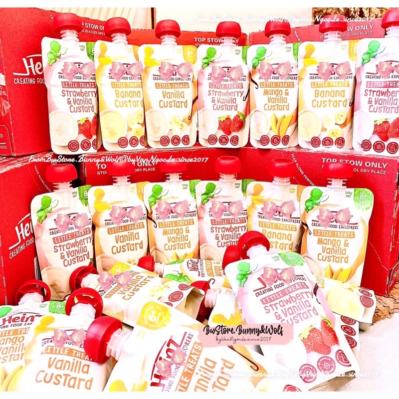 VÁNG SỮA HEINZ CUSTARD ÚC Túi 120gr Cho Bé 8M+
