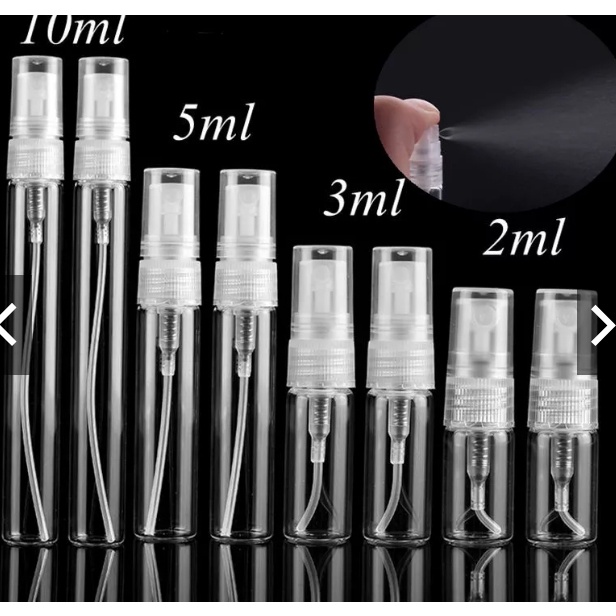 Chai chiết nước hoa trụ tròn  2ML 3ML 5ml và 10ml