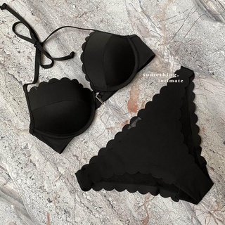 H&m Bộ Bikini Tam Giác Có Đệm Mút Nâng Ngực Màu Ô Liu
